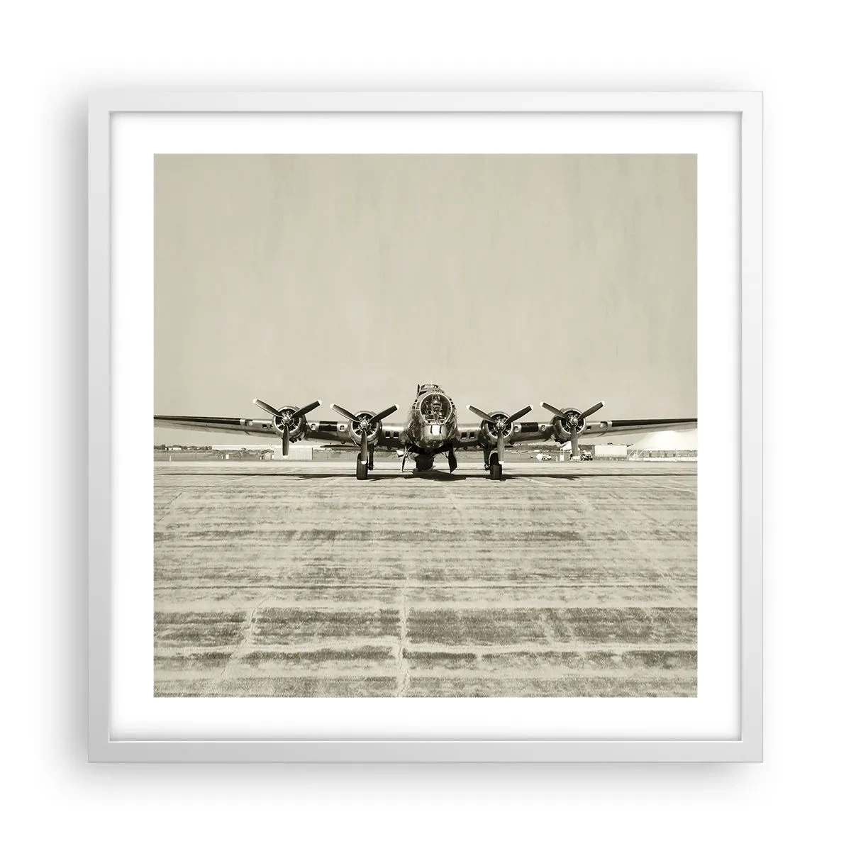 Plakát v bílém rámu - Jako vždy připraven - 50x50 cm