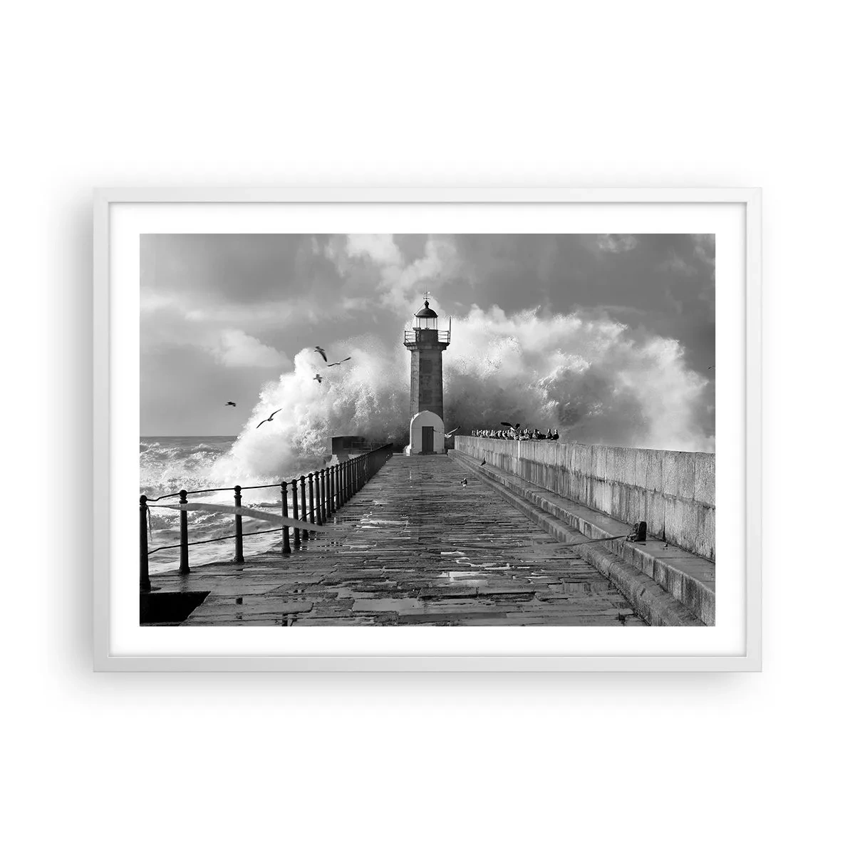 Plakát v bílém rámu - Nebojácná - 70x50 cm