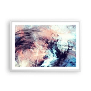 Plakát v bílém rámu - Vnímej vítr - 70x50 cm
