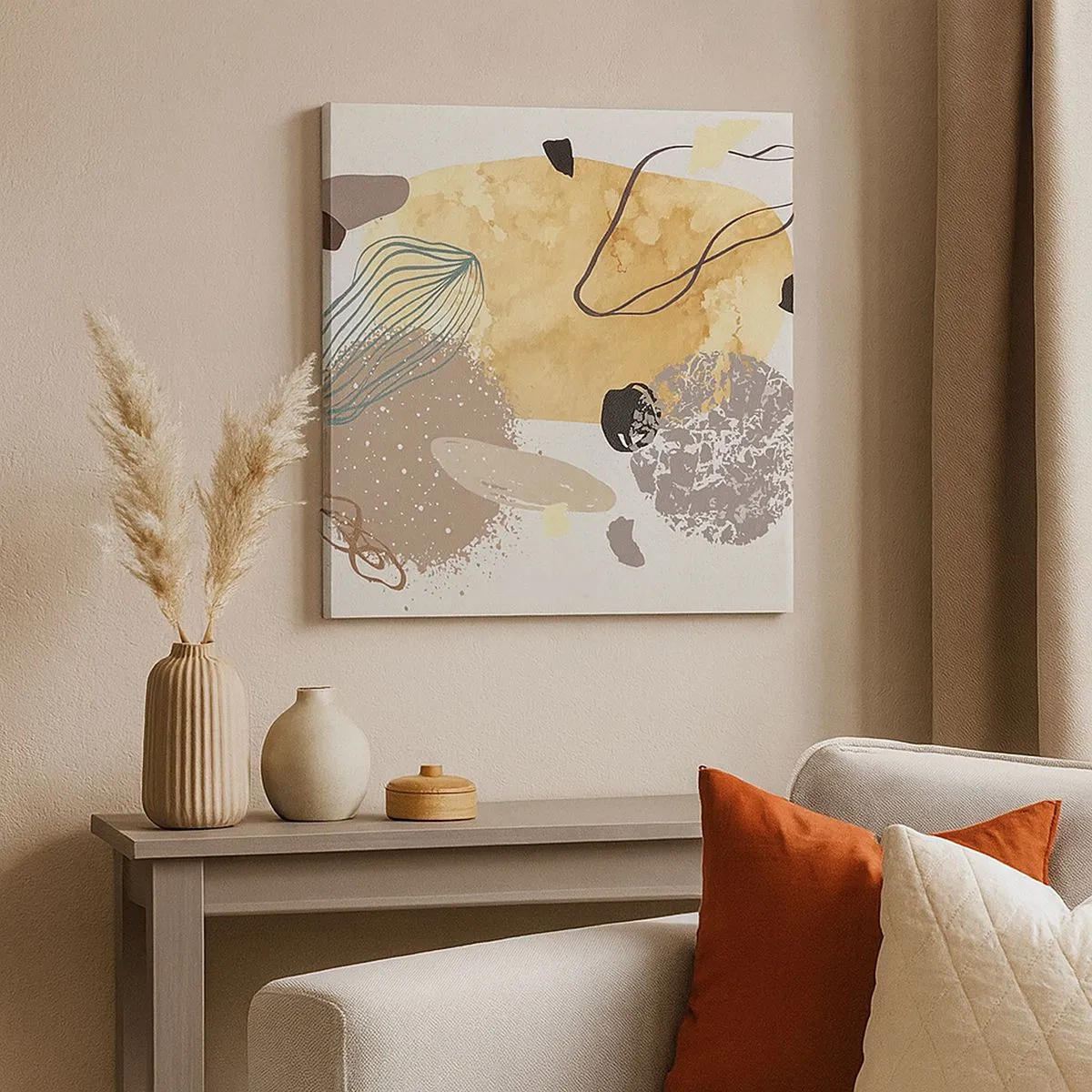 Obraz na plátně - Abstraktní švestka - 30x30 cm