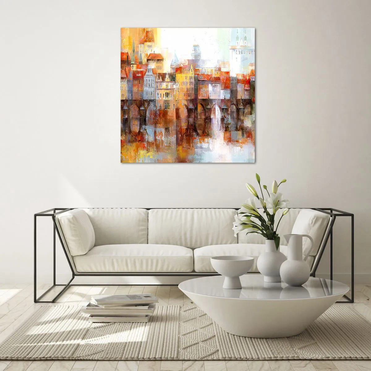 Obraz na skle - Pod mostem je taky krásně - 30x30 cm