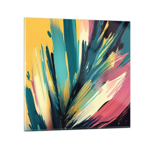 Obraz na skle - Kompozice – exploze radosti - 30x30 cm