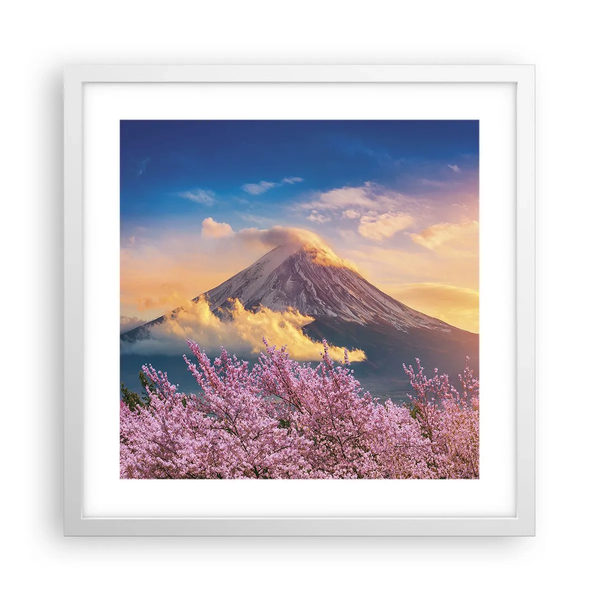 Plakát v bílém rámu - Japonská svátost - 40x40 cm