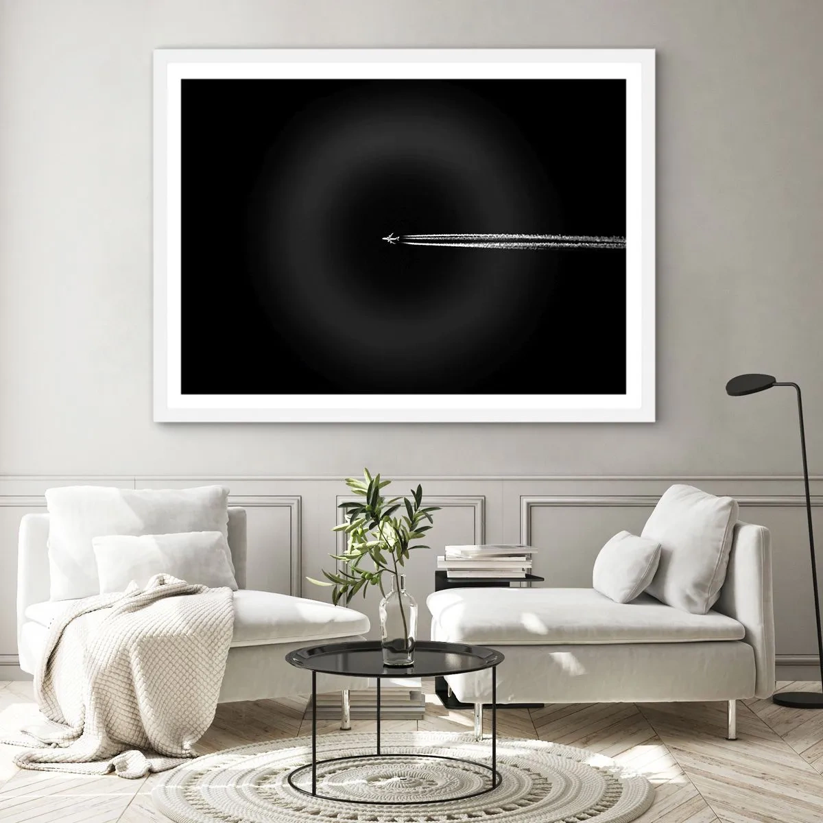 Plakát v bílém rámu - Do jiné dimenze - 100x70 cm