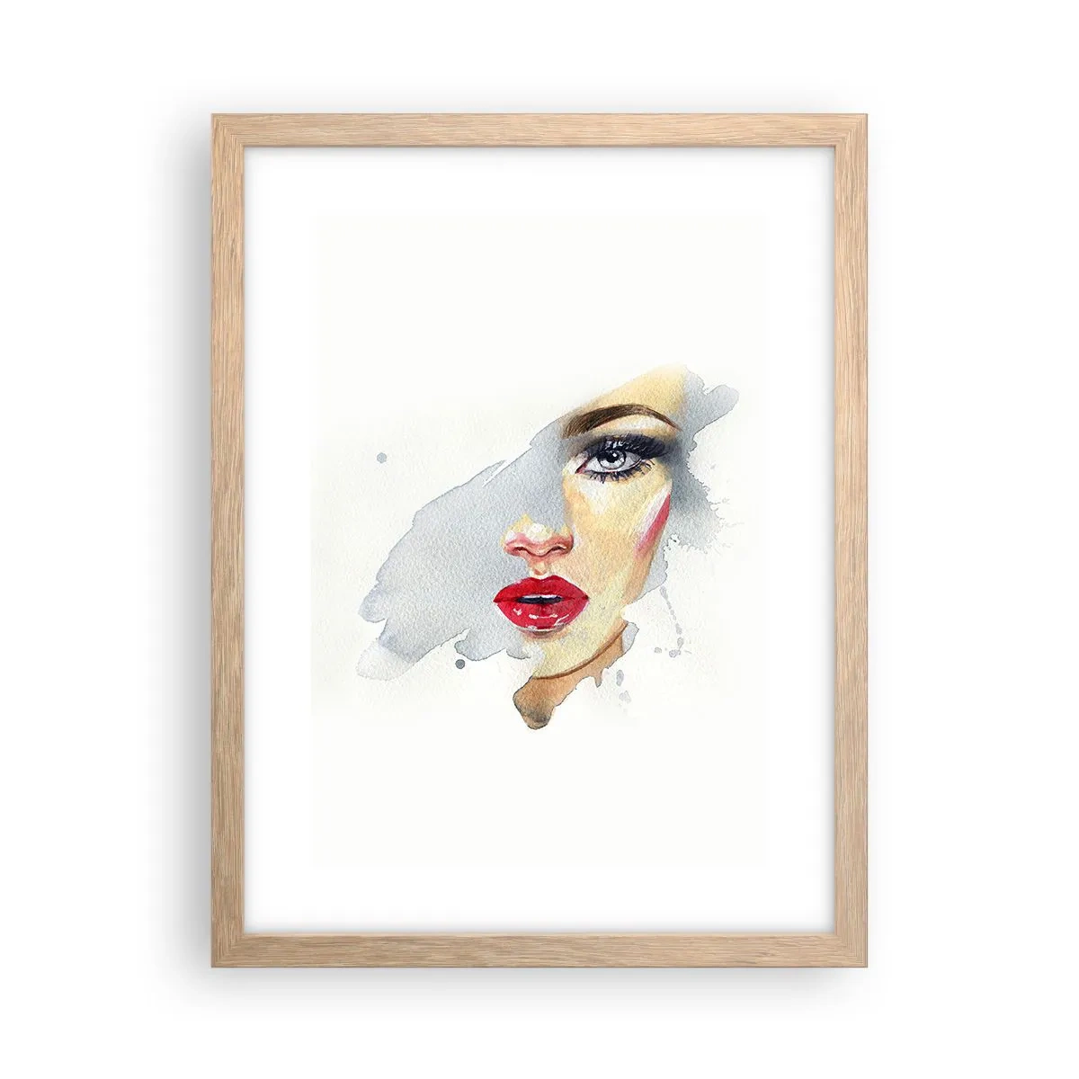 Plakát v rámu světlý dub - Odraz v kapce vody - 30x40 cm