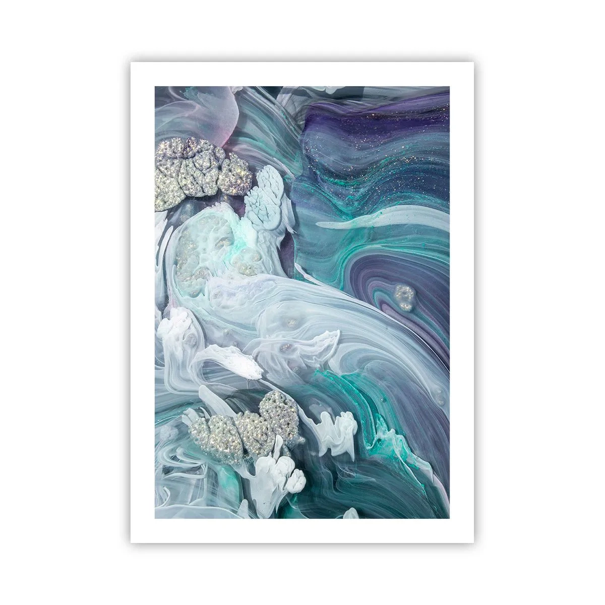 Plakát - Proudy modré - 50x70 cm