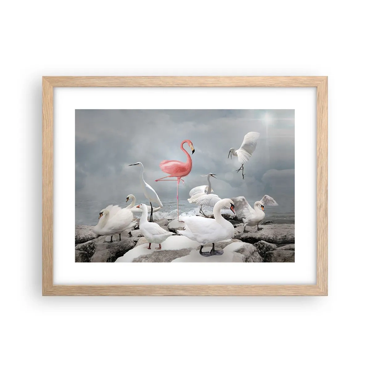 Plakát v rámu světlý dub - Kde jsem se tu vzal? - 40x30 cm