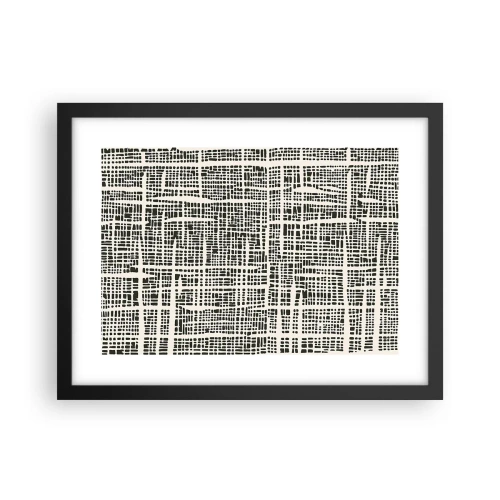 Plakát v černém rámu - Tkaná kompozice - 40x30 cm