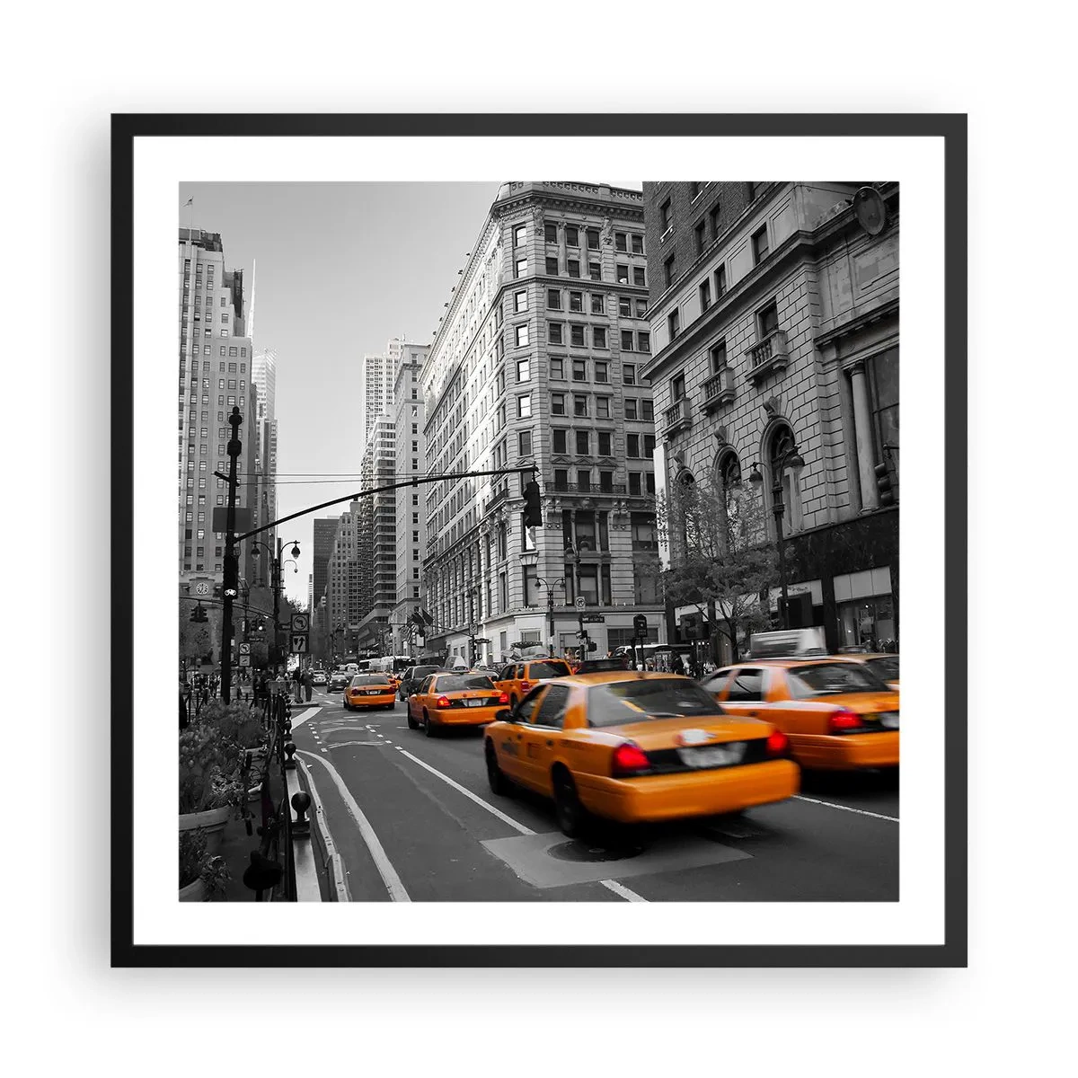 Plakát v černém rámu - Slunce velkoměsta - 60x60 cm