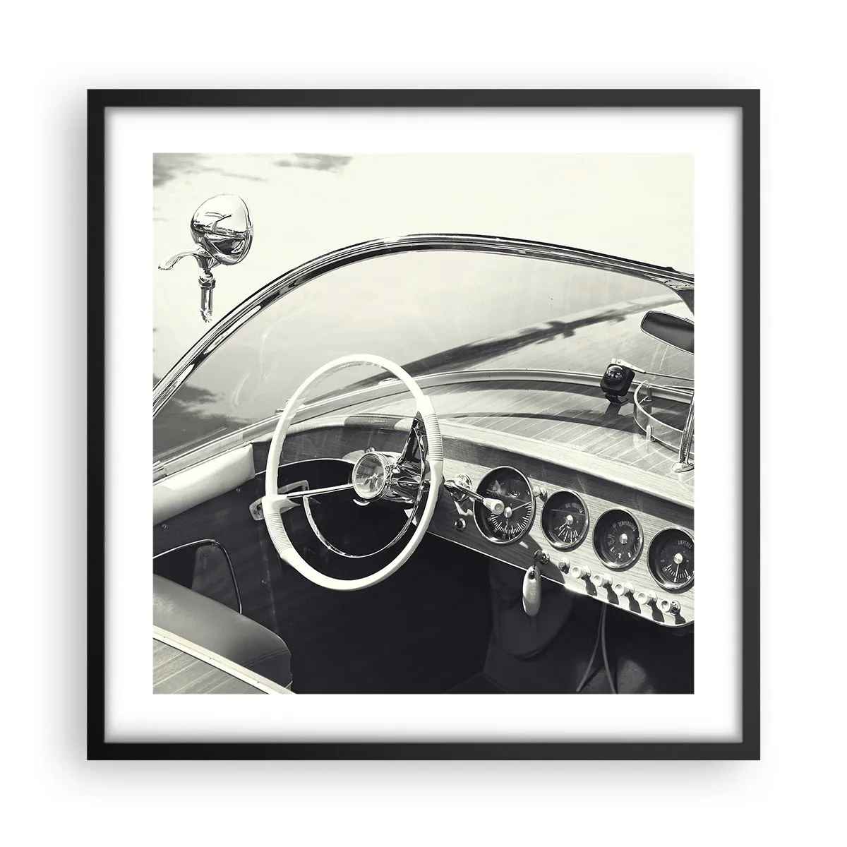 Plakát v černém rámu - Počasí pro bohaté - 50x50 cm