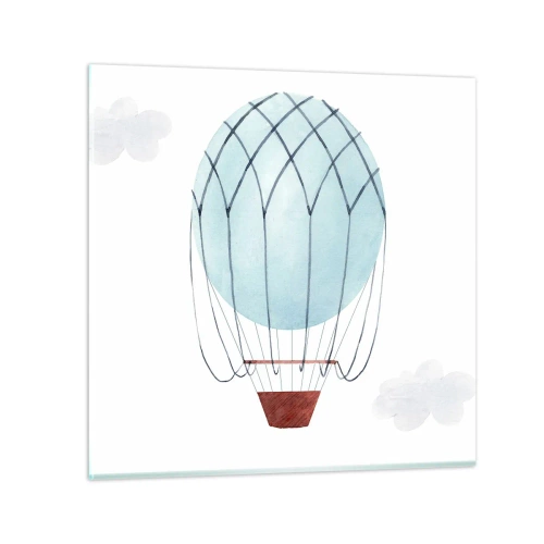 Obraz na skle - Celý v oblacích - 60x60 cm