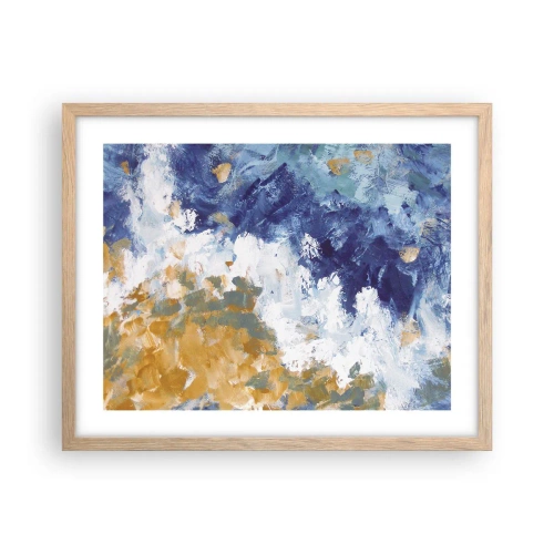 Plakát v rámu světlý dub - Tanec živlů - 50x40 cm