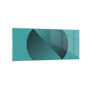 Obraz na skle - Kruh – geometrická variace - 120x50 cm