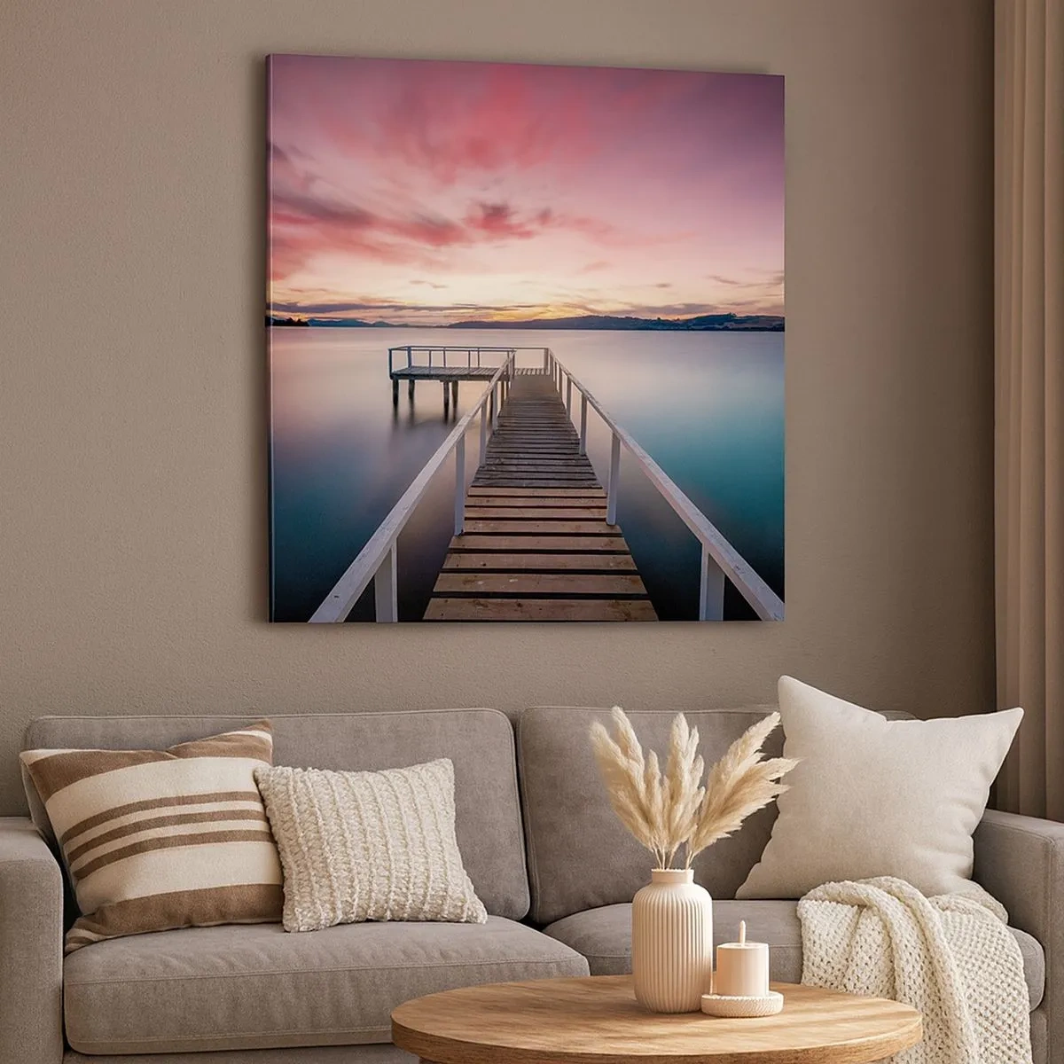 Obraz na plátně - Jemný plamen večera - 30x30 cm