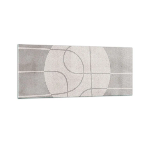 Obraz na skle - Kruhově a přímo - 100x40 cm