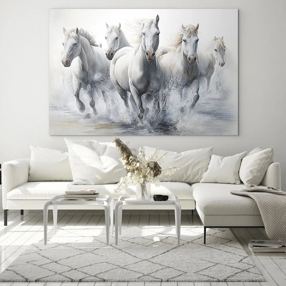 Obraz na skle - Bílá magie - 120x80 cm