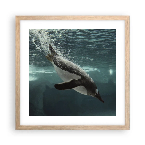 Plakát v rámu světlý dub - Vítejte v mém světě - 40x40 cm