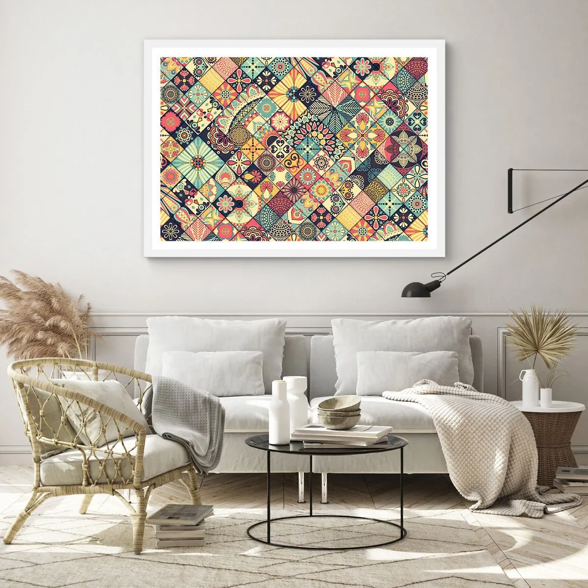 Plakát v bílém rámu - Marokánská vize - 100x70 cm