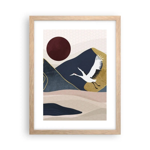 Plakát v rámu světlý dub - Opět uběhl další den - 30x40 cm