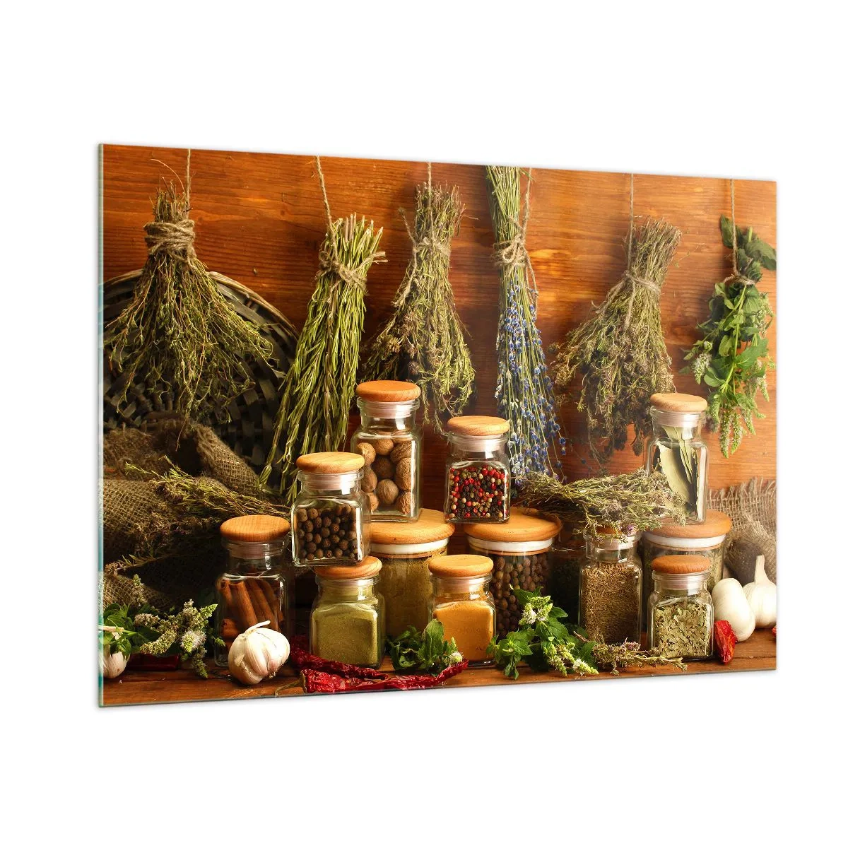 Obraz na skle - Kuchyňská kouzla - 100x70 cm