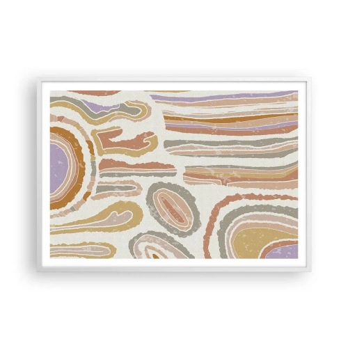 Plakát v bílém rámu - Barevné průřezy - 100x70 cm