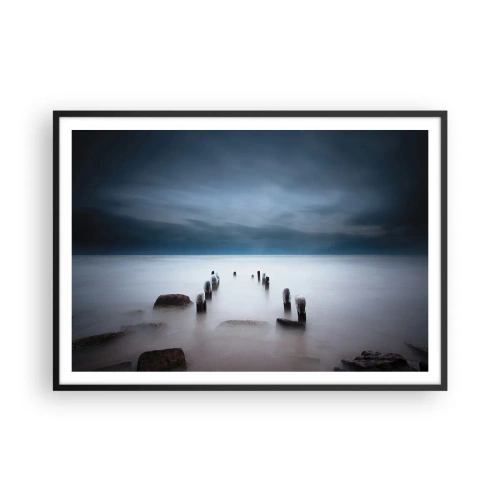 Plakát v černém rámu - Zamyšlené jezero - 100x70 cm