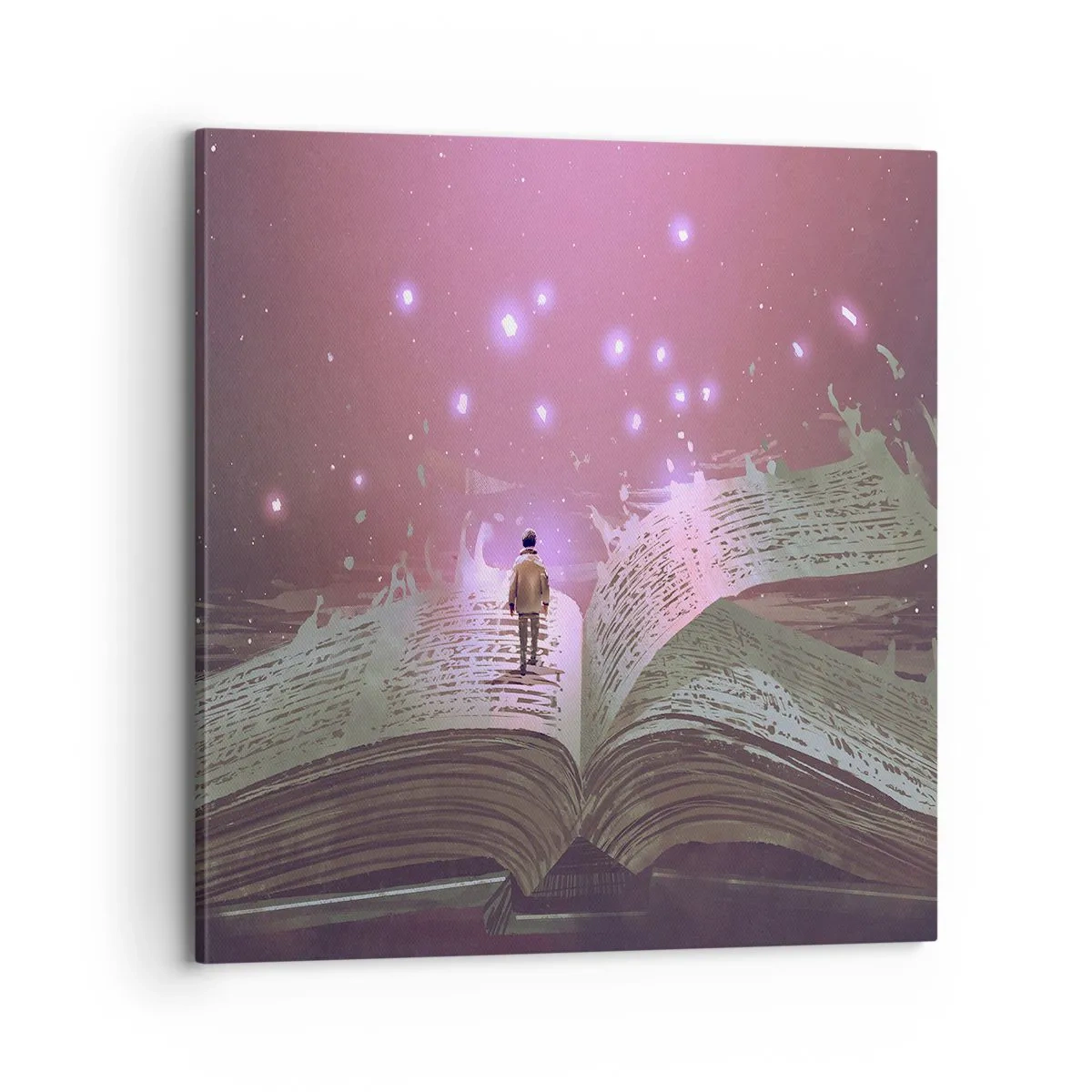 Obraz na plátně - Pozvánka do jiného světa - přečti si to! - 70x70 cm