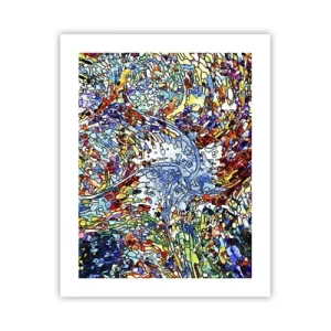 Plakát - Vitráž s kapkami - 40x50 cm