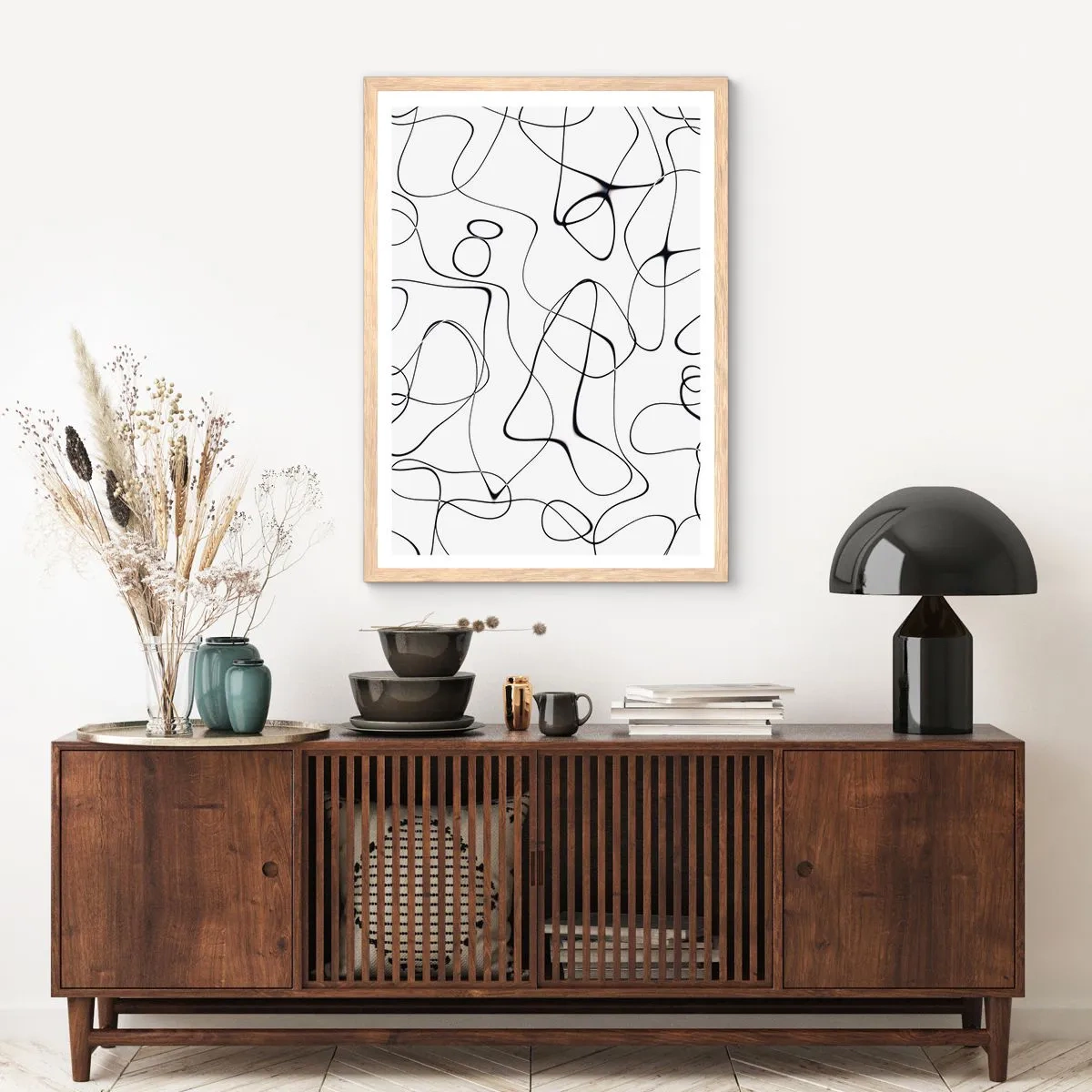 Plakát v rámu světlý dub - Cesty života, zákruty osudu - 50x70 cm