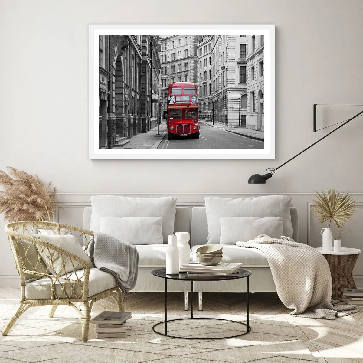 Plakát v bílém rámu - Všednost nemusí být šedá - 100x70 cm