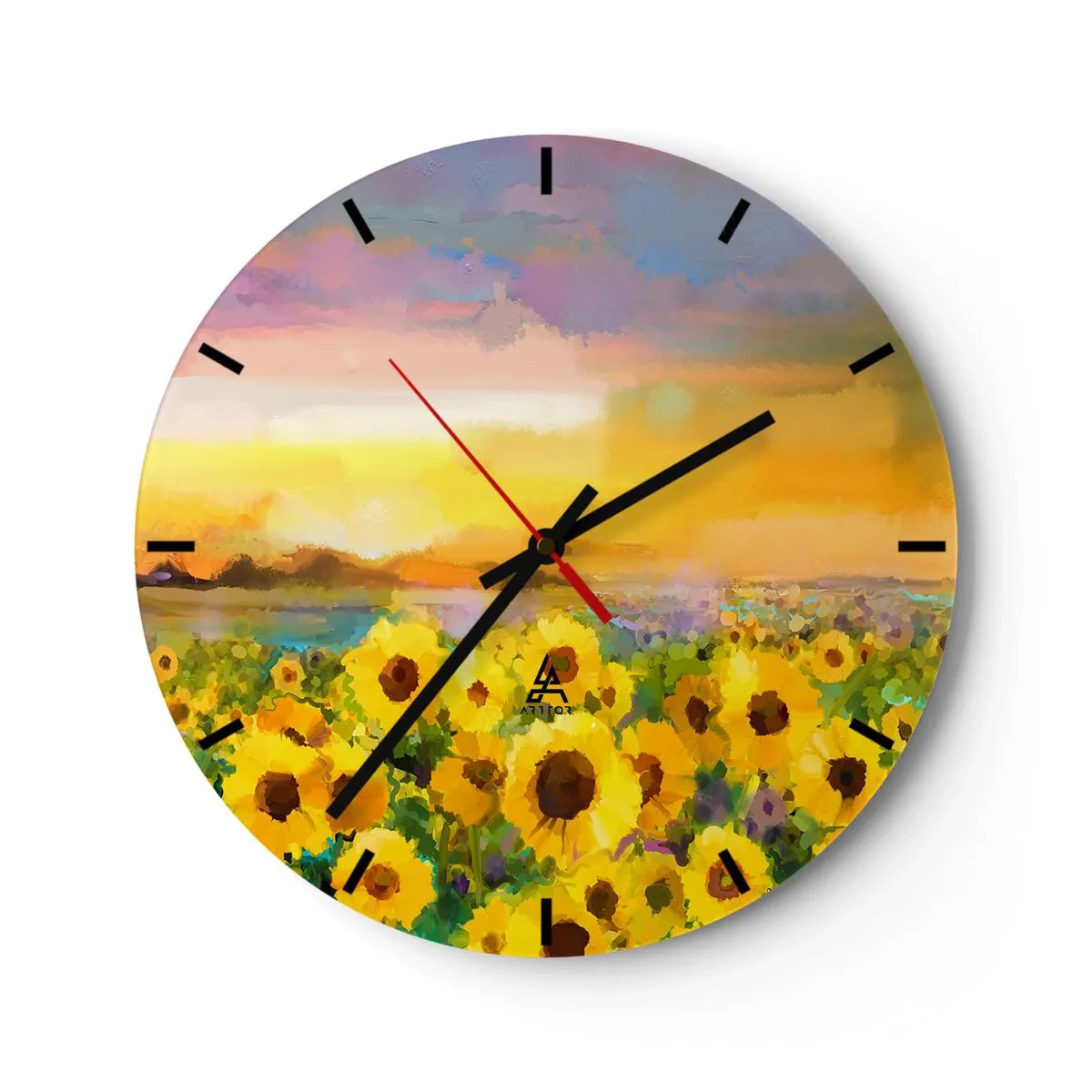 Nástěnné hodiny - Samotné slunce sestoupilo na zem - 40x40 cm