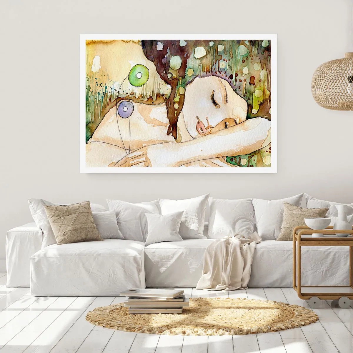 Plakát - Smaragdově-fialový sen - 100x70 cm