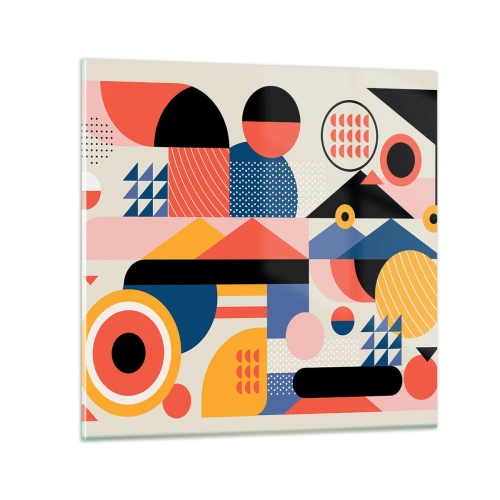 Obraz na skle - Kompozice: pojďme si hrát - 60x60 cm