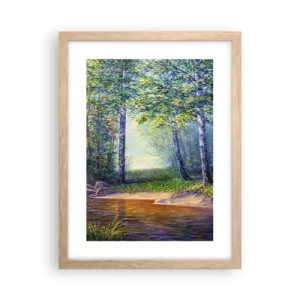 Plakát v rámu světlý dub - Scénář selanky - 30x40 cm