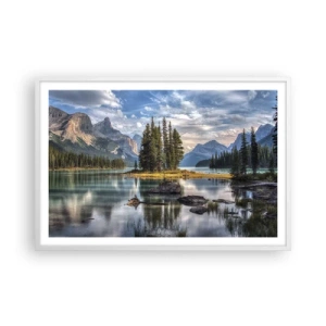 Plakát v bílém rámu - U velké a čisté vody… - 91x61 cm