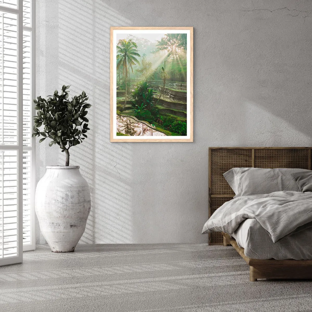 Plakát v rámu světlý dub - Vyrůstát na slunci - 61x91 cm