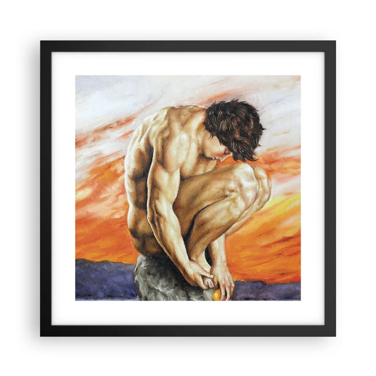 Plakát v černém rámu - Ponořen do sebe - 40x40 cm