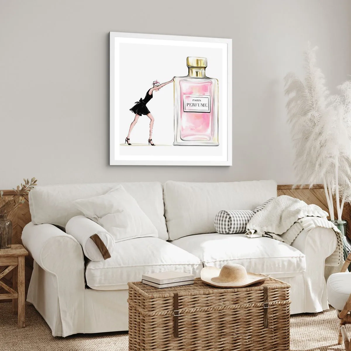 Plakát v bílém rámu - Podstata ženskosti - 40x40 cm