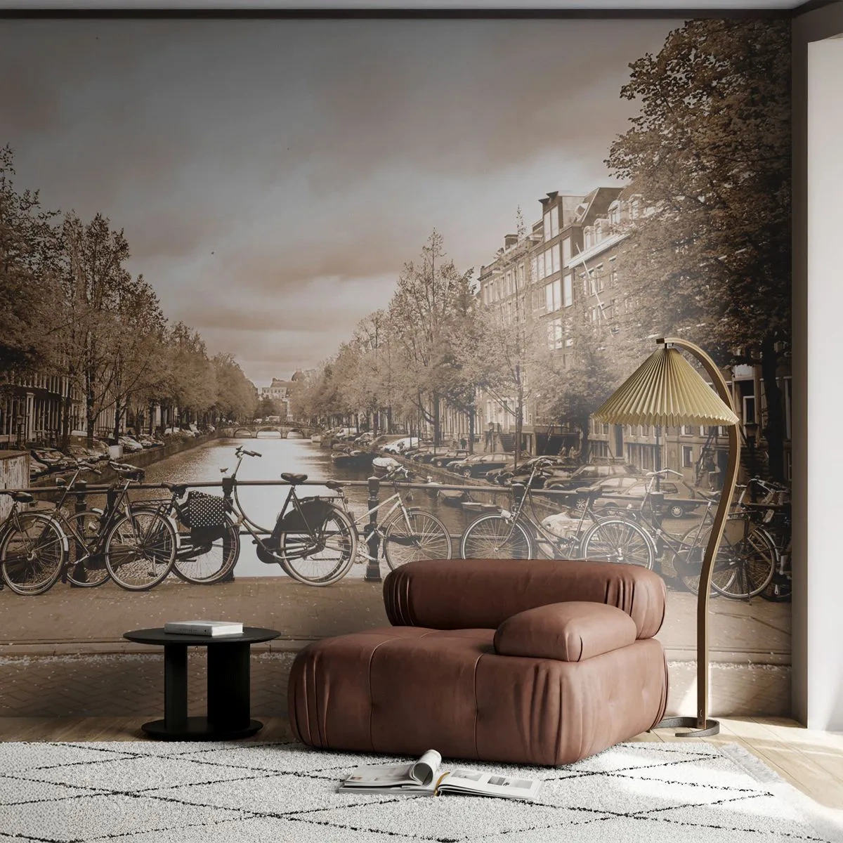Fototapeta Premium Canvas - Nizozemské klima - Město, Amsterdam, Jízdní kolo - 250x175 cm