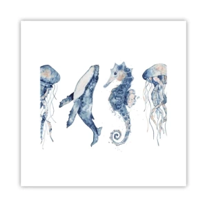 Plakát - Mořská divočina - 30x30 cm