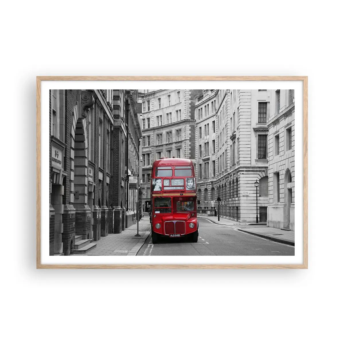 Plakát v rámu světlý dub - Všednost nemusí být šedá - 100x70 cm