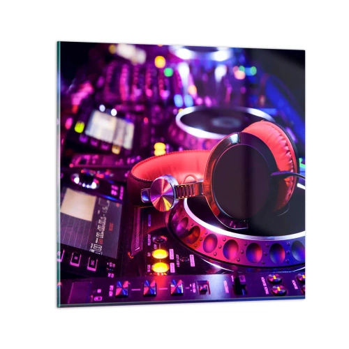 Obraz na skle - Než začne zábava - 40x40 cm