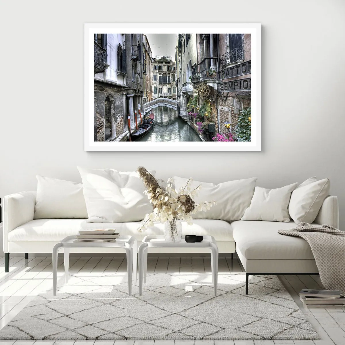 Plakát v bílém rámu - Od staletí v tichém zamyšlení - 91x61 cm