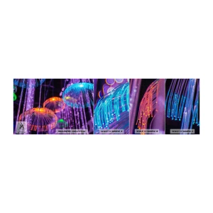 Vzor Fototapety Premium Sand - Světelná fontána - Neon, Světla, Jas - 100x30 cm