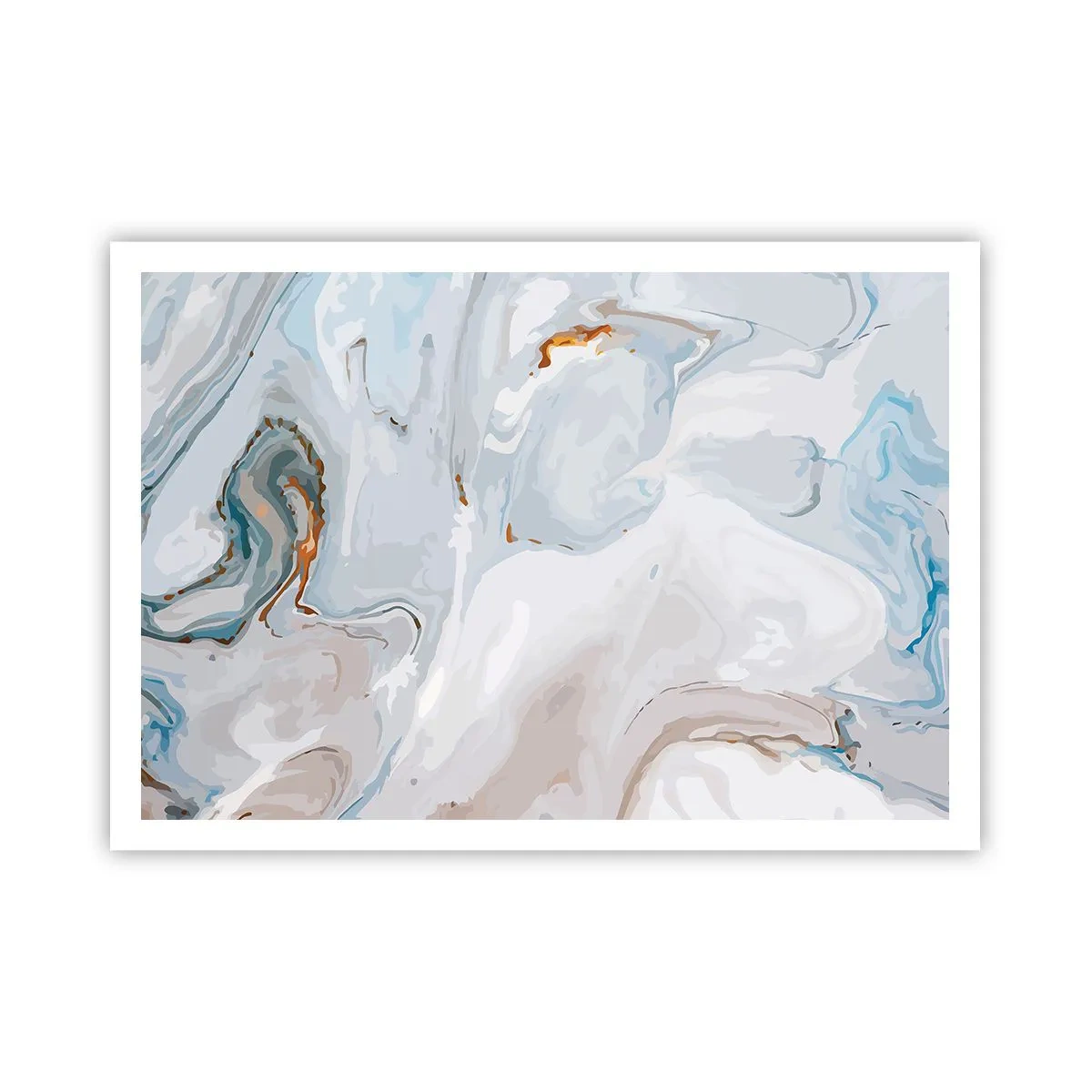 Plakát - Povznesená bílá - 100x70 cm