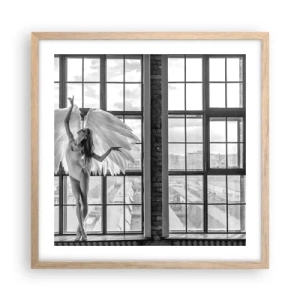 Plakát v rámu světlý dub - Město andělů? - 50x50 cm