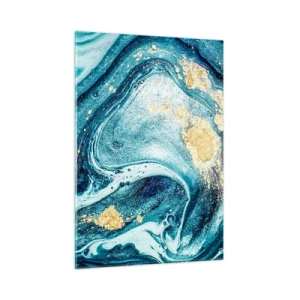 Obraz na skle - Modrý vír - 50x70 cm