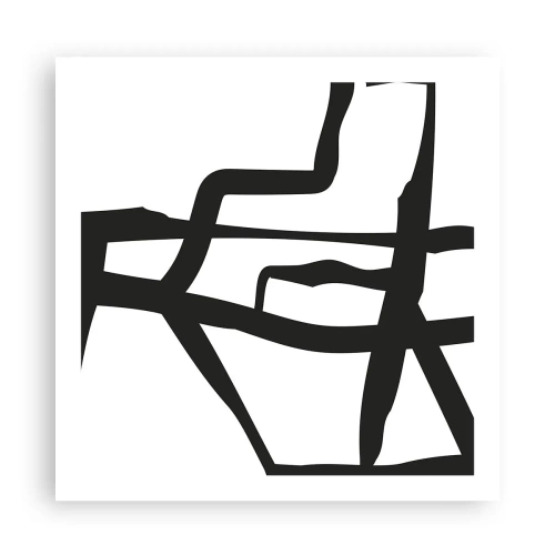 Plakát - Černobílá konstrukce - 60x60 cm