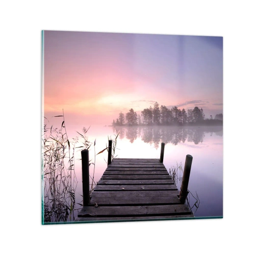 Obraz na skle - Z liliové mlhy… - 30x30 cm