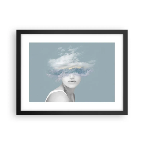 Plakát v černém rámu - S hlavou v oblacích - 40x30 cm